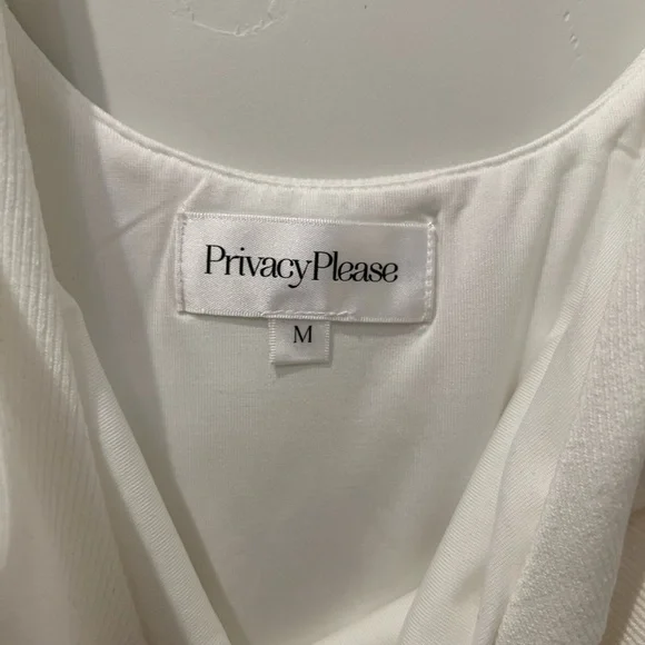 Privacy Please Bodysuit - Ribbed Tank Scoop Neck Low Back Bodysuit, Lined, sz M - Picture 5 of 5